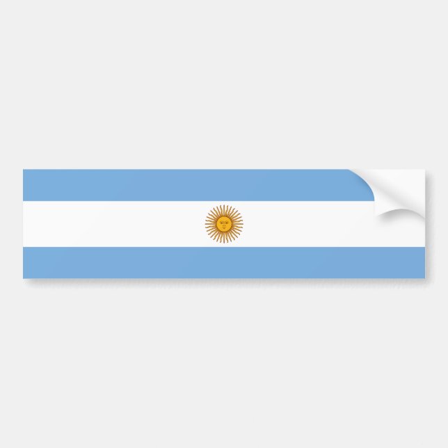 Argentina/Argentine Flag Bumper Sticker (Front)