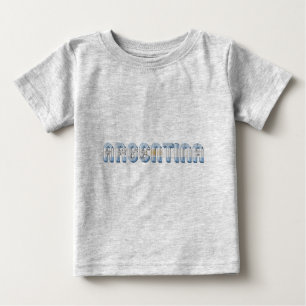 Argentina Argentine Flag Colours Typography Baby T-Shirt