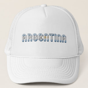 Argentina Argentine Flag Colours Typography Trucker Hat