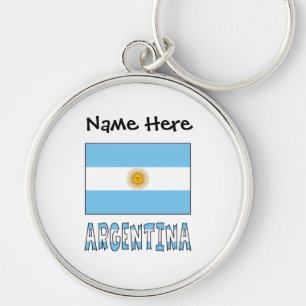 Argentina Argentine Flag Personalised Key Ring