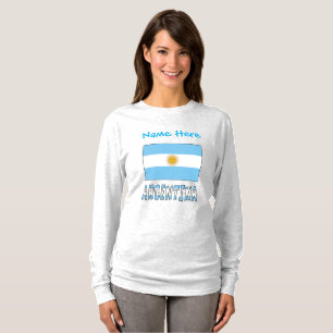 Argentina Argentine Flag Personalised Women's T-Shirt