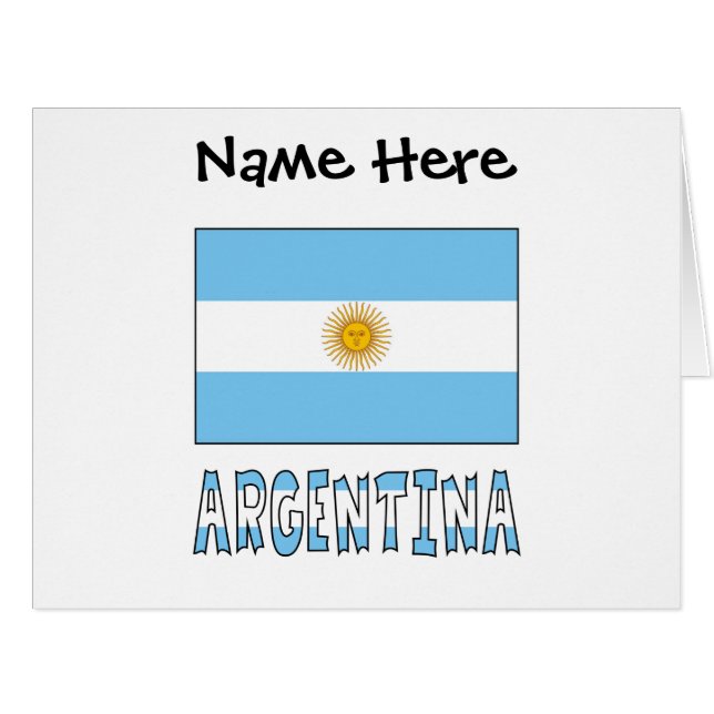 Argentina Argentine Flag Personalized (Front Horizontal)