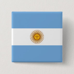 Argentina (Argentinian) Flag 15 Cm Square Badge