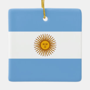 Argentina (Argentinian) Flag Ceramic Ornament