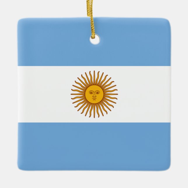 Argentina (Argentinian) Flag Ceramic Ornament (Front)
