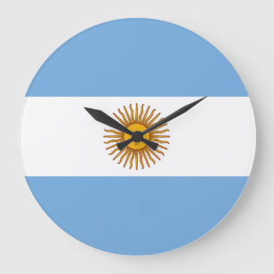 Argentina (Argentinian) Flag Large Clock