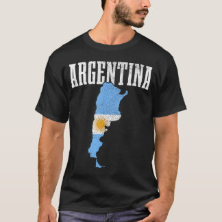 Argentina Argentinian Flag Map Argentine Pride     T-Shirt