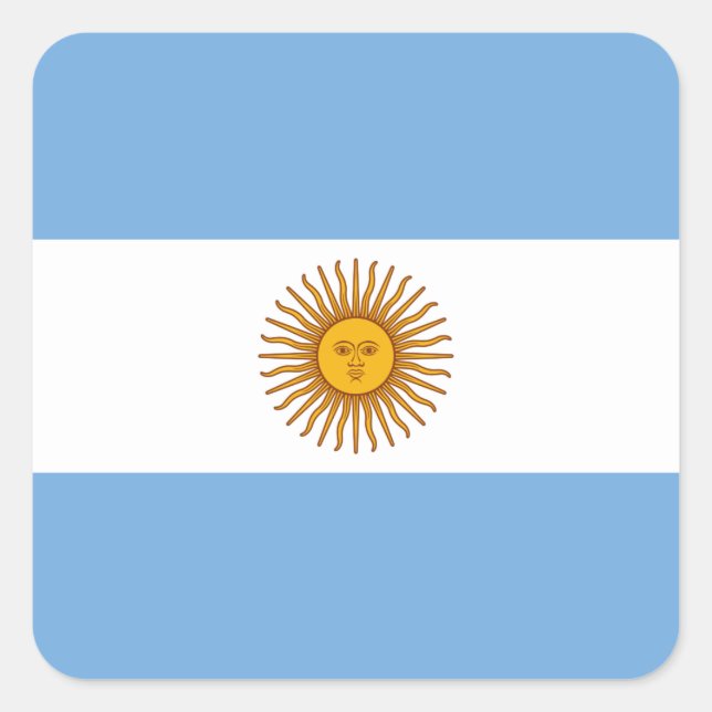 Argentina (Argentinian) Flag Square Sticker (Front)