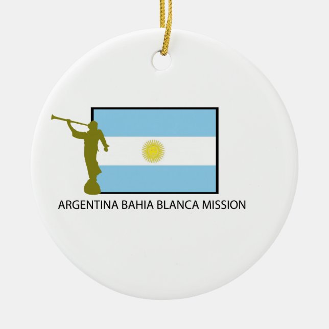 Argentina Bahia Blanca Mission Ceramic Tree Decoration (Front)