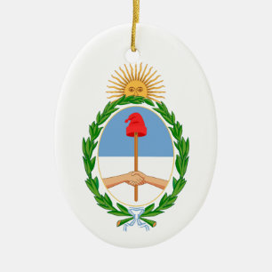 Argentina country coat arms symbol emblem flag ceramic ornament