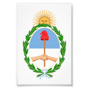 Argentina country coat arms symbol emblem flag photo print