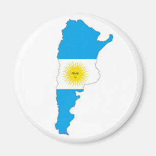 argentina country flag map shape symbol magnet