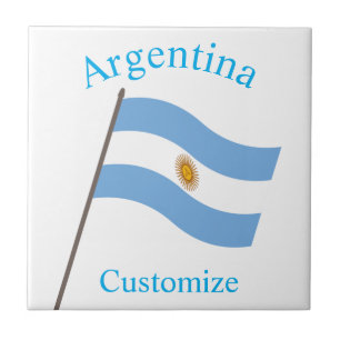 Argentina Country Flag Thunder_Cove Ceramic Tile
