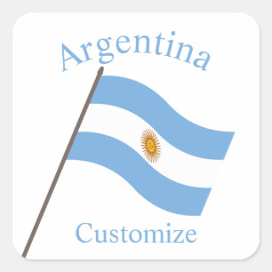 Argentina Country Flag Thunder_Cove Square Sticker