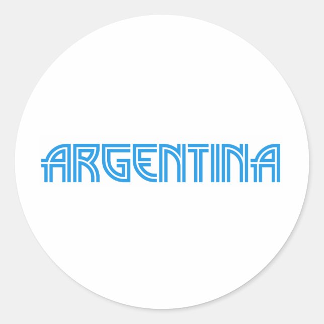 Argentina design! classic round sticker (Front)