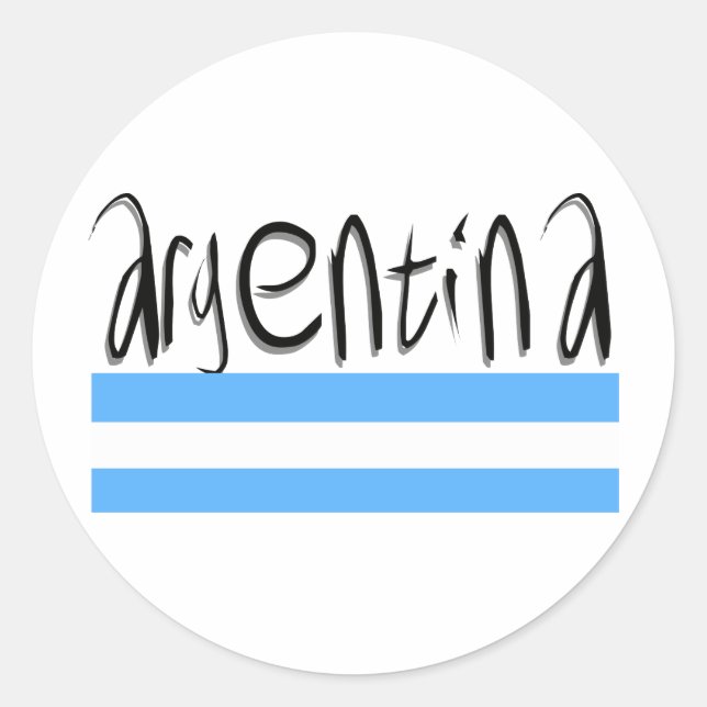 Argentina design! classic round sticker (Front)