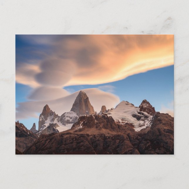 Argentina - Fitz Roy sunset postcard (Front)