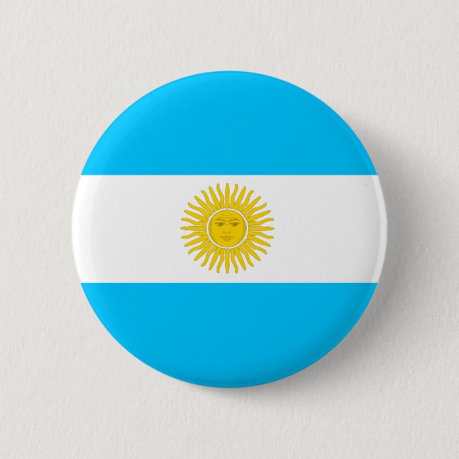 Argentina Flag 6 Cm Round Badge (Front)