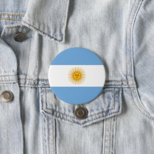 Argentina flag 7.5 cm round badge