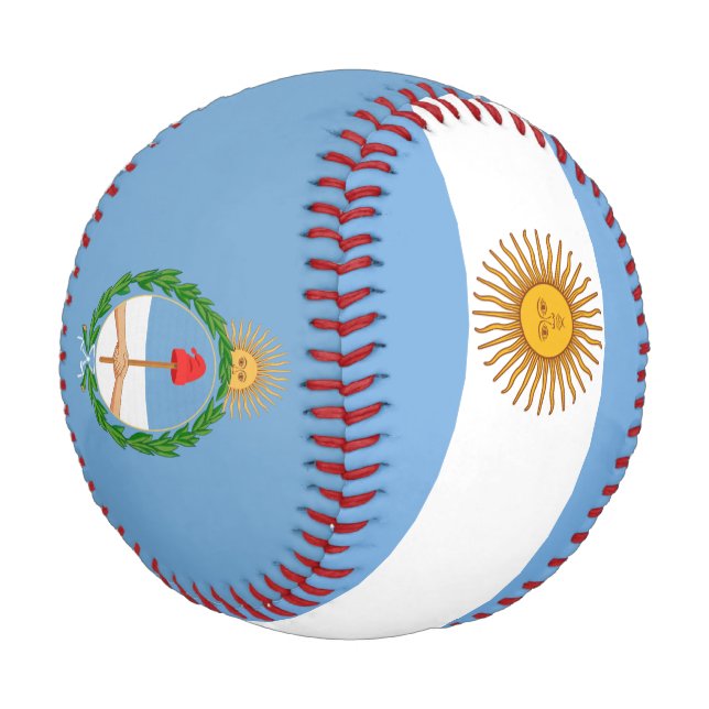 Argentina Flag and Coat of Arms Patriotic Baseball (Angled)