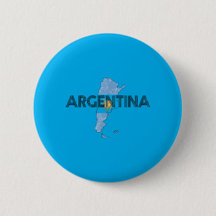 Argentina Flag Argentina Gift Hispanic Heritage 6 Cm Round Badge