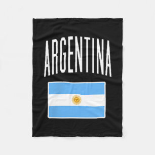 Argentina Flag Argentine Football Soccer Fan Men W Fleece Blanket