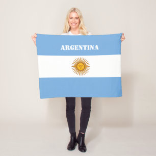 Argentina Flag Argentinian Soccer Football Fleece Blanket
