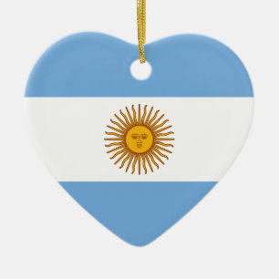 Argentina flag Bandera De Argentina Ceramic Ornament