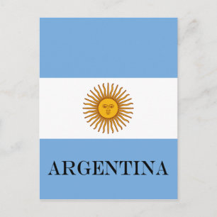 Argentina flag Bandera De Argentina Postcard