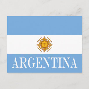 Argentina flag Bandera De Argentina Postcard