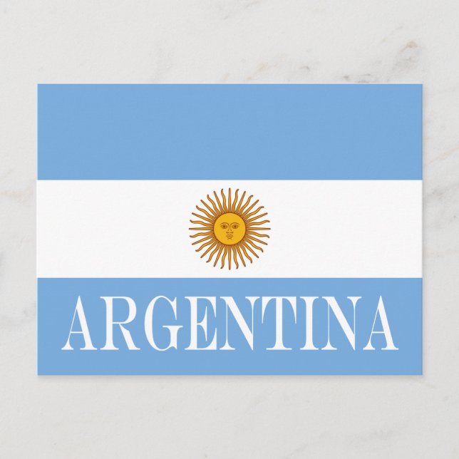 Argentina flag Bandera De Argentina Postcard (Front)