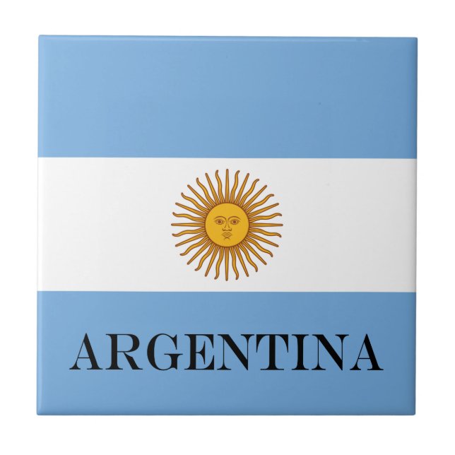 Argentina flag Bandera De Argentina Tile (Front)