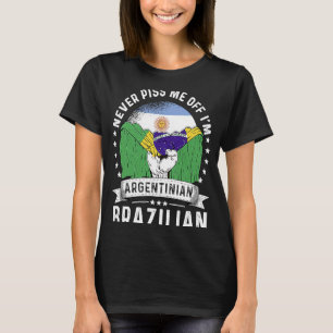 Argentina Flag Brazil Grown Humour Citizen Pride T-Shirt