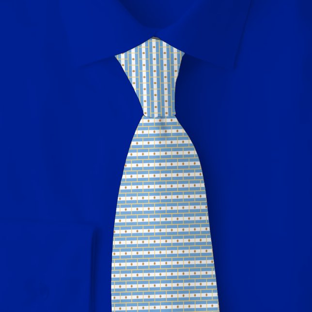 Argentina Flag Brick Pattern Tie (Creator Uploaded)