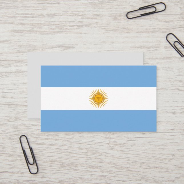 Argentina flag business card (Front/Back In Situ)