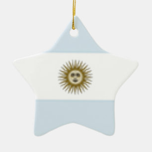Argentina Flag Ceramic Ornament