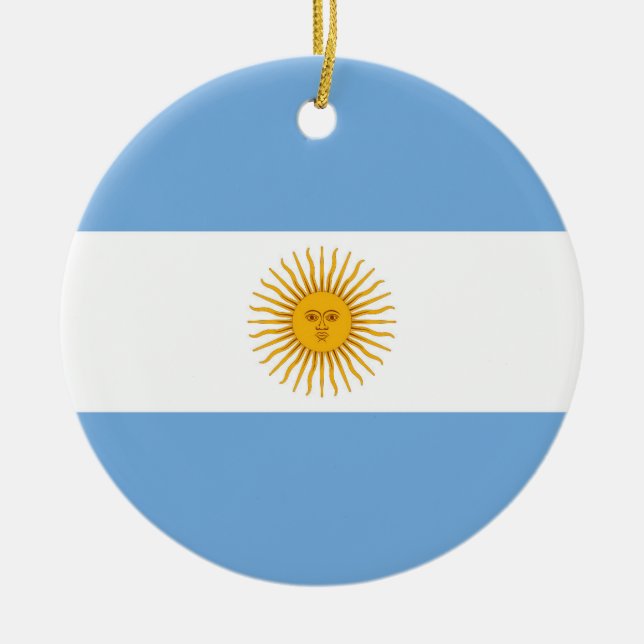 Argentina flag ceramic ornament (Front)