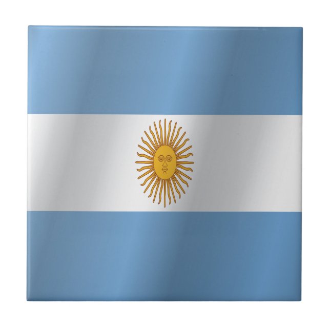 Argentina flag ceramic tile (Front)