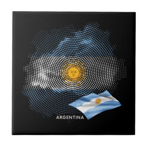 Argentina flag ceramic tile