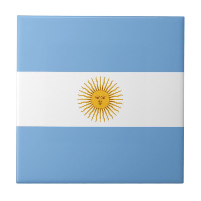 Argentina flag ceramic tile (Front)