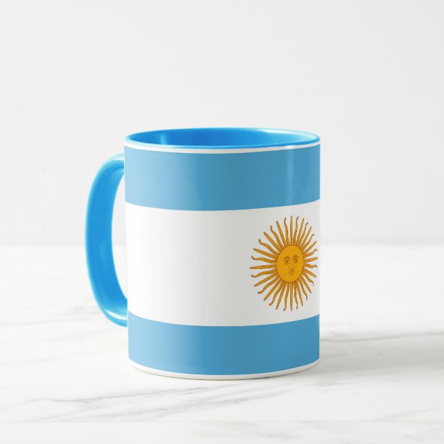 Argentina Flag Coffee Mug – Argentinian Decor  (Front Left)
