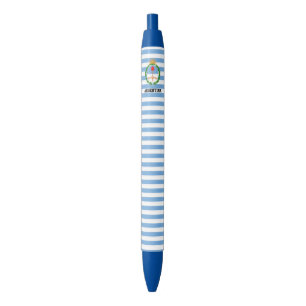 Argentina Flag Cute Patriotic Black Ink Pen