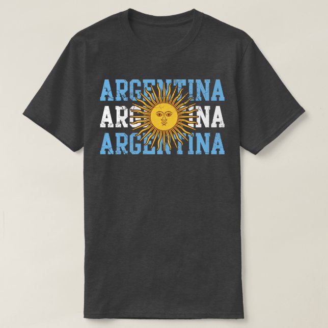 Argentina Flag Design Family Heritage Home T-Shirt (Design Front)