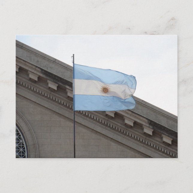 argentina flag flying postcard (Front)