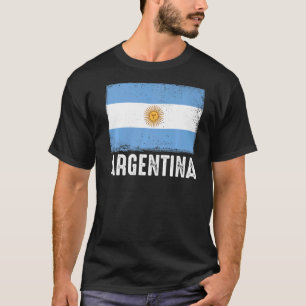 Argentina Flag Football Vintage Fan Soccer Team T-Shirt