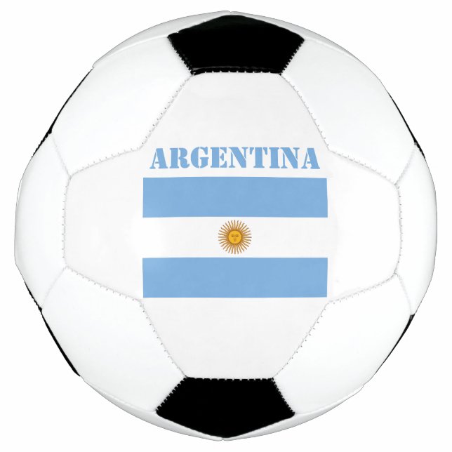 Argentina Flag Footballs Soccer Argentine Blue  Ball (Front)