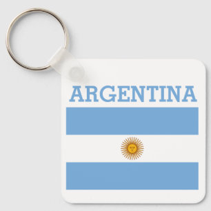 Argentina Flag Footballs Soccer Argentine Blue  Ke Key Ring
