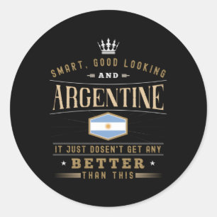 Argentina Flag For Argentines Classic Round Sticker