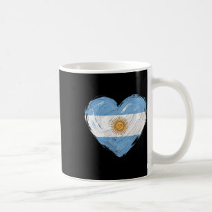 Argentina Flag Heart Soccer Football Supporter Coffee Mug