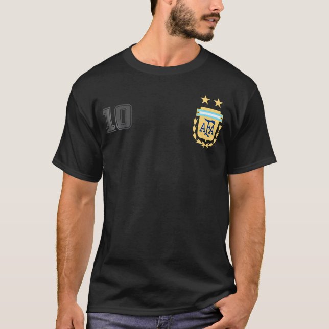 Argentina Flag Jersey Futbol Soccer Remera Argenti T-Shirt (Front)